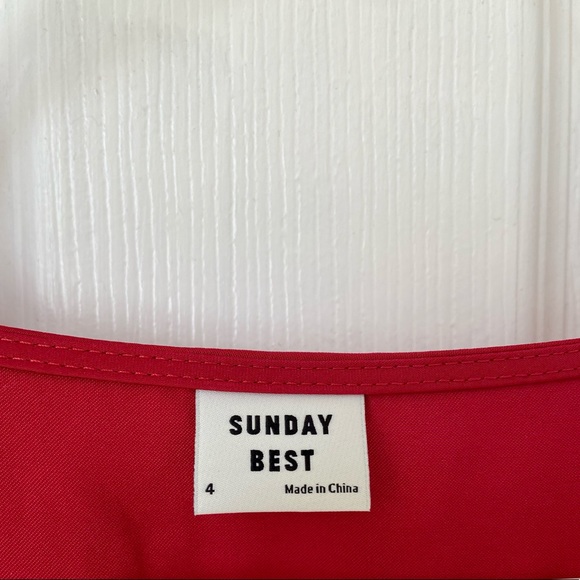 Sunday Best Tatiana Blouse in Crimson Red - Picture 3 of 8